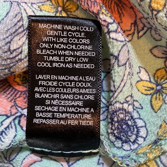 Label by Rachel Rachel Roy Sleeveless Floral Top with Front Tie at Waist Size M - Picture 9 of 9